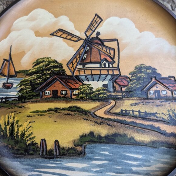 Set of 3 Pfaff hand carved German decorative wooden plates - Picture 4 of 6